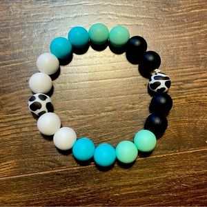 Hand made silicone bead key chain